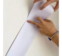 VisitRyl Bordure de papier peint Blanc Lumineux Décoration murale amovible Frise Murale Autocollant Papier Peint imperméable en PVC Plinthe Autocollant 10cm x 500cm