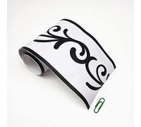 VisitRyl Bordure de papier peint Fleur Noire 22 - Décoration murale amovible - Frise Murale - Papier Peint imperméable en PVC - Plinthe - 10cm x 240cm
