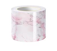 VisitRyl Bordure De Papier Peint Frise Murale Adhesive Bordure Papier Peint Frise Autocollante Pour Cuisine, Salle De Bains, Plafond, Salon, Chambre DéCoration Murale Marbre Rouge 20cm X 500cm