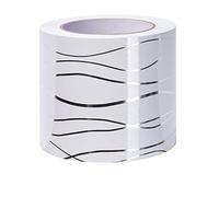 VisitRyl Bordure De Papier Peint Frise Murale Adhesive Bordure Papier Peint Frise Autocollante Pour Cuisine, Salle De Bains, Plafond, Salon, Chambre DéCoration Murale Vague Blanche 20cm X 500cm