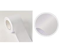 VisitRyl Bordure De Papier Peint Frise Murale Adhesive Bordure Papier Peint Frise Autocollante Pour Cuisine, Salle De Bains, Plafond, Salon, Chambre DéCoration Murale Blanc Mat 12cm X 500cm