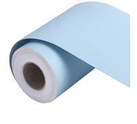 VisitRyl Bordure De Papier Peint Frise Murale Adhesive Bordure Papier Peint Frise Autocollante Pour Cuisine, Salle De Bains, Plafond, Salon, Chambre DéCoration Murale Bleu Clair 20cm X 500cm