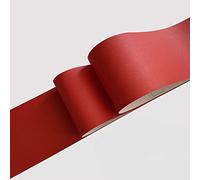 VisitRyl Bordure de papier peint Frise Murale Adhesive Bordure Papier Peint Frise Autocollante pour Cuisine, Salle de Bains, Plafond, Salon, Chambre Décoration Murale rouge mat 15cm X 500cm
