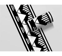 VisitRyl Bordure de Papier Peint Noir et Blanc 4 Décoration Murale Amovible Frise Murale Autocollant Imperméable en PVC Plinthe 10cm X 500cm