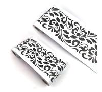 VisitRyl Frise Murale Autocollante Noir et blanc yx312 12cm X 1000cm Adhésive Réutilisable pour Décoration Intérieure Facile à Poser