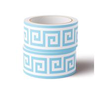 VisitRyl Frise Murale Autocollante Wanzi Bleu Clair A 12cm X 1000cm Adhésive Réutilisable pour Décoration Intérieure Facile à Poser