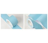 VisitRyl Frises Autocollantes DéCoratives Bordure De Papier Peint Frise Murale Adhesive Pour Cuisine, Salle De Bains,Chambre DéCoration Murale Bleu Clair Givré 8cm X 500cm