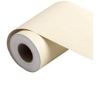 VisitRyl Frises Autocollantes DéCoratives Bordure De Papier Peint Frise Murale Adhesive Pour Cuisine, Salle De Bains,Chambre DéCoration Murale Jaune PâLe 12cm X 500cm