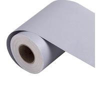 VisitRyl Frises Autocollantes DéCoratives Bordure De Papier Peint Frise Murale Adhesive Pour Cuisine, Salle De Bains,Chambre DéCoration Murale Gris Clair 10cm X 500cm