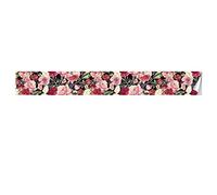 VisitRyl Frises autocollantes décoratives Bordure de papier peint Frise Murale Adhesive pour Cuisine, Salle de Bains,Chambre Décoration Murale Pivoine Rose 15x300cm