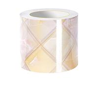 VisitRyl Frises Autocollantes DéCoratives Bordure De Papier Peint Frise Murale Adhesive Pour Cuisine, Salle De Bains,Chambre DéCoration Murale Plaid Jaune 10cm X 500cm