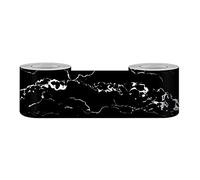 VisitRyl Frises Autocollantes DéCoratives Bordure De Papier Peint Frise Murale Adhesive Pour Cuisine, Salle De Bains,Chambre DéCoration Murale Marbre Blanc 5cm X 500cm