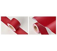 VisitRyl Frises Autocollantes DéCoratives Bordure De Papier Peint Frise Murale Adhesive Pour Cuisine, Salle De Bains,Chambre DéCoration Murale Cinabre Rouge 12cm X 500cm