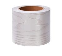 VisitRyl Frises Autocollantes DéCoratives Bordure De Papier Peint Frise Murale Adhesive Pour Cuisine, Salle De Bains,Chambre DéCoration Murale Grain De Bois Argenté 10cm X 500cm