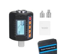 VISLONE Adaptateur de couple numérique 1/2",7.4-250.8 Ft-lb/10-340 Nm,Précision de ±2%,Valeur préréglée,Stockage des données,Avertisseur sonore et indicateurs LED,Adaptateurs 3/8" et 1/4" pour voiture