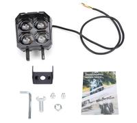 VISLONE Feu Auxiliaire de Moto, Phare Antibrouillard LED avec 5 Modes et Montage Réglable, Boîtier en Alliage D'aluminium classé IP67, pour Motos, Bateaux, éclairage de Construction (4 LED)