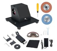 Vislone Mini ponceuse à bande, ponceuse à bande électrique multifonctionnelle, 7 vitesses réglables, polisseuse et rectifieuse électrique, petite meuleuse électrique