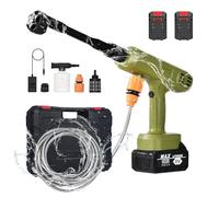 VISLONE Nettoyeur Haute Pression sans Fil,21V 2x3000 mAh Batteries avec buse 6 en 1 pour Lavage de Voiture,Lavage de Murs,Lavage de Routes,Lavage de clôtures,Lavage de terrasses,arrosage de Fleurs