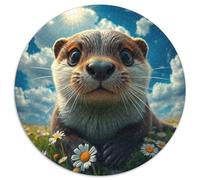 Vison 1000 Pièces Puzzle Rond Animaux Das Tier Adultes Et Enfants Cadeaux Inspirational Voyage Célèbres Unique Décompression' Impossible Pression Réduite 1000pcs (67.5x67.5cm)