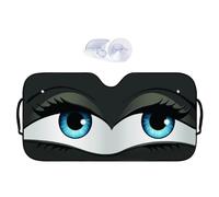 Visor De Sunshade De Voiture - Bouclier De Dessin Animé Pliable, Tapis D'yeux À Motifs | Barrière De 54x28 Pouces Pour Le Pare-brise, Rayons De Blocage Du Panneau Avec Maille Pliante, Configurat