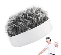 Visor Hair Wig - Capeur de visière de la nouveauté adulte avec poils à pointes | Perruque de bonnet mou avec de faux cheveux enrichis, rétro et chapeau amusant avec une perruque attachée pour les homm