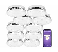 VisorTech 10 détecteurs de fumée connectés RWM-220.app avec pile longue durée