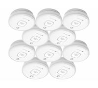 VisorTech 10 détecteurs de fumée photoélectriques certifiés VdS RWM-390