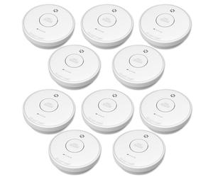 VisorTech 10 détecteurs de fumée sans fil interconnectables RWM-470