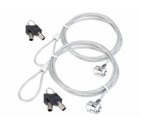 2 câbles antivol en acier pour ordinateurs portables - 1,80 m [VisorTech]