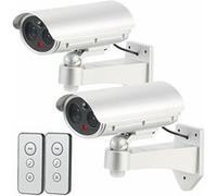 VisorTech 2 caméras de Surveillance factices avec détecteur Infrarouge et Fonction Alarme