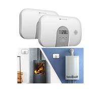 VisorTech 2 détecteurs de monoxyde de carbone COM-250 avec écran LCD DIN EN 50291-1