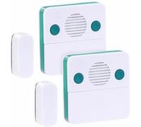 Détecteur d'ouverture de porte avec alarme réglable - VISORTECH - Pack de 2 - Magnétique - Sans fil - 1 m