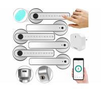 VisorTech 3 poignées de porte connectées TSZ-800 avec passerelle réseau - coloris argenté