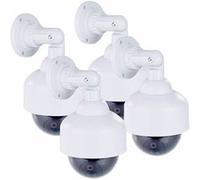 VisorTech : 4 caméras dômes factices avec coupole transparente et support mural