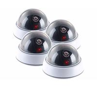 VisorTech 4 caméras dômes factices avec LED Rouge