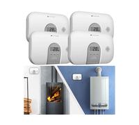 VisorTech 4 détecteurs de monoxyde de carbone COM-250 avec écran LCD DIN EN 50291-1