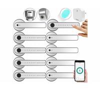 VisorTech 5 poignées de porte connectées TSZ-800 avec passerelle réseau - coloris argenté