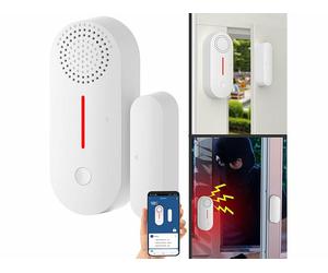 VisorTech Alarme pour porte et fenêtre connectée XMD-104.app compatible Amazon Alexa et Google Assistant