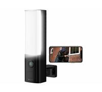 Applique murale LED d'extérieur avec caméra IP connectée 2K - coloris noir [VisorTech]