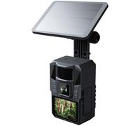 VisorTech Caméra de chasse avec vision nocturne : caméra de chasse Wi-Fi 4K avec batterie, 5000 mAh, panneau solaire, LED infrarouge, IP67, application (avec énergie solaire, détecteur de mouvement)
