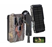 VisorTech Caméra de chasse connectée 2K WK-650.lte avec batterie solaire PB-68.solar