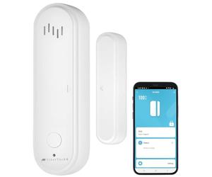 VisorTech Capteur de porte : alarme Wi-Fi 2 en 1 pour porte et fenêtre avec sirène, application et commande vocale