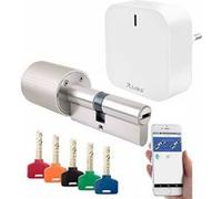 Cylindre de porte connecté TSZ-570 avec unité de commandes compatible ZigBee [VisorTech]