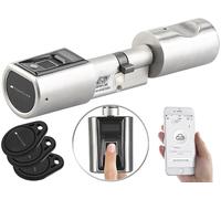 VisorTech : Cylindre de porte électronique à lecteur d'empreinte et application - Basic G