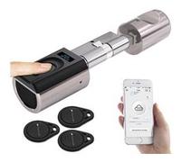 Cylindre de porte électronique connecté avec lecteur dempreinte digitale [VisorTech]