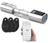 VisorTech Cylindre de serrure électrique à code + 3 clés à transpondeur TSZ-520