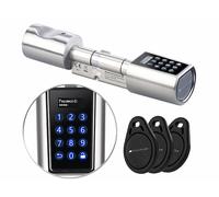 VisorTech Cylindre de serrure électrique à code + 3 clés à transpondeur TSZ-520