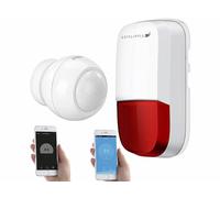 VisorTech Sirène extérieure XMD-90.ext avec capteur de mouvement PIR connecté XMD-100.app