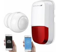 VisorTech : Sirène extérieure XMD-90.ext avec capteur de mouvement PIR connecté XMD-100.app G