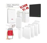 VisorTech Système d'alarme connecté XMD-3500.wifi avec 7 capteurs et bouton SOS